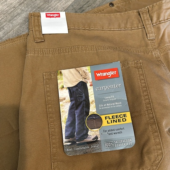 Men’s Wrangler fleece lined carpenter pants. - Picture 3 of 6